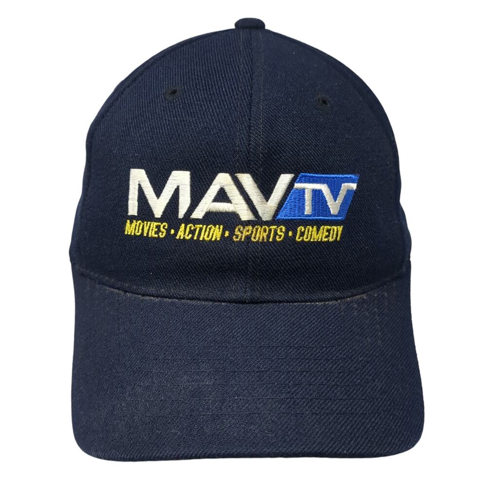 MAVTV Snapback Hat Blue One Size Adjustable Embroidered Magic Headwear